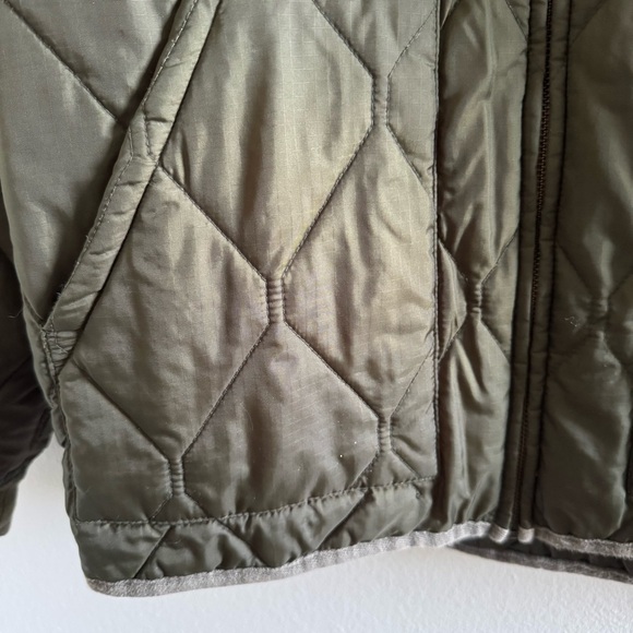 Stussy Men's Quilted Military Bomber Full Zip Up Jacket Olive Green size Large - Picture 3 of 10